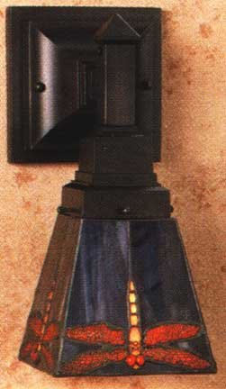 LAMPS BEAUTIFUL Craftsman Mission Prairie Dragonfly One Light Wall Sconce by Meyda Tiffany--Excellent customer service--see our feedback.