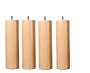 Jeu de 4 pieds bois naturel hauteur 25 cm