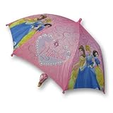 Disney Princesses Umbrella - Disneys Childrens Licensed Pink Kids Umbrella Featuring Cinderella, Sleeping Beauty, & Belle (Diamond & Jewels Princess); Great Gift Idea for Girls