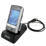 Cingular 8125, i-mate K-Jam, Dopod 838, O2 XDA mini Pro S, Qtek 9100, T Mobile MDA Vario, Orange SPV M3000 and Vodafone VPA II compact USB Desktop Docking CRADLE Sync Charge - By Just Mobile