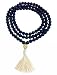 Lapis Lazuli 108 Bead Mala with Om Handpainted in Gold on the Guru Bead