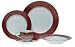 Kitchen & Housewares : Mikasa Parchment Red Formal Holiday China 5-Piece Place Setting, Service for 1