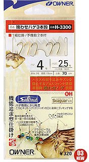 オーナー針 喰わせハゲ3本釣(釣交換タイプ) 5号 33300