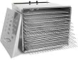 Stainless Steel Food Dehydrator - 10 Trays: Chrome Shelves with 3/4" Holes