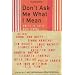 Don't Ask Me What I Mean: Modern poets in their own words