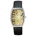 Barrel Style Metal Watch of Grunge Music with Piano Keys Treble Clef and Notes