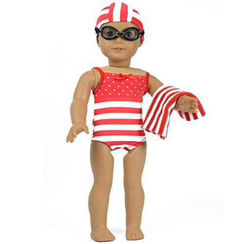 Swim Team Star Swimsuit Set For American Girl Dolls Includes