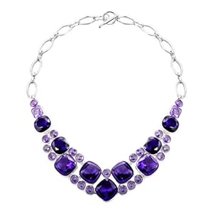 Pugster Chunky Bubble Alexandrite Amethyst Purple Bib Statement Necklace Fashion Jewelry For Women