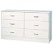 Contemporary Style Double Dresser, Pure White