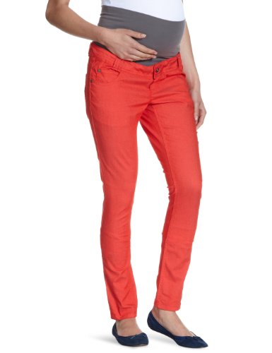 MAMALICIOUS Damen Umstandsmode Hose, 20000053 Carol Slim Jeans, Gr. 32/34, Rot (CAYENNE RE Preisvergleich