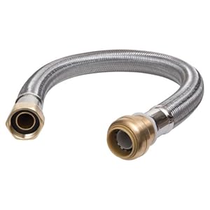 SharkBite U3068FLEX12LF Flexible Water Heater Connectors, 1/2-Inch by 3/4-Inch by 12-Inch Length