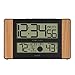La Crosse Technology 513-1417 Atomic Digital Clock with Outdoor Temperature, Oak Finish