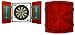 New Daytona Bristle Dartboard Maple Cabinet Darts Set