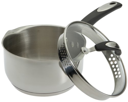 Oneida Cook N' Pour Stainless Steel 2-1/2-Quart Sauce Pan with Lid