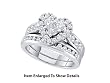 Awesome Heart Shaped 1.04 Ctw. Genuine Diamond 2pc. Wedding Set for Her