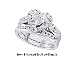 Awesome Heart Shaped 1.04 Ctw. Genuine Diamond 2pc. Wedding Set for Her