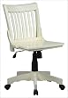 Deluxe Armless Wood Bankers Chair with Wood Seat By Office Star