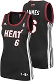 NBA Women's Miami Heat Lebron James Replica Jersey (Black, Medium)