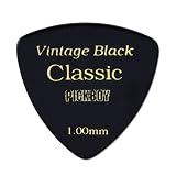 Pickboy Vintage Pick, Classic Black Triangle, Cellulose, 1.00mm, 50 picks