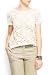 Mango Women's Laced T-shirt, L, Neutral