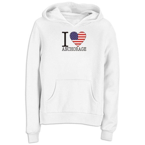 Sweatshirt Woman White I Love American Fork Utah Usa City @ Site-athletics.com