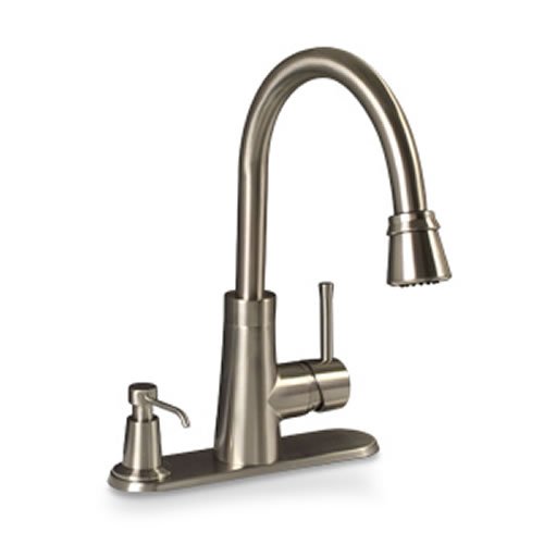 Brushed Nickel Finish Single Lever Handle Pull-Down Premier Kitchen Faucet