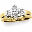 14K Two-Tone Gold Diamond Wedding Set - 0.80 Ct.