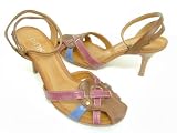 Pink Studio Felicity Tan multi color Sandals