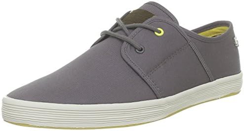 Fish n Chips By Base London Spam 2 Grey White Mens Canvas Trainers Shoes Boots -8