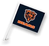 NFL Chicago Bears Car Flag with Wall Brackett