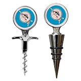 Florida Marlins MLB Cork Screw and Wine Bottle Topper Set