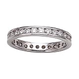 1.10 cttw Round Diamonds Eternity Band by Karina B(tm) - Platinum LIFETIME WARRANTY