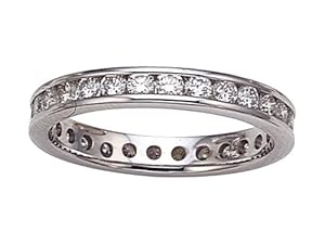 Karina B(tm) Round Diamonds Eternity Band in Platinum 950 Size 4 LIFETIME WARRANTY