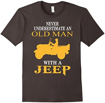 Men's Old Man With A Jeep - Jeep Man T-shirt Large Asphalt