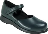Women's LORI II High Velcro Mary Jane Shoe - Navy Calf Size: 9.5 Width: WW - 1 pair