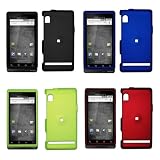 Premium Rubberized Cell Phone Hard Cover Case for Verizon Motorola Droid A855 (Choose from 6 Colors; Black, Hot Pink, Neon Green, Blue, Purple, Red)