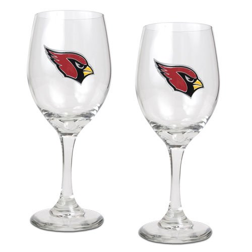 Arizona Cardinals NFL 2pc Wine Glass Set - Primary Logo
