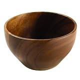 Wood Salad Bowl Asian Heirloom Hand Carved Dinnerware
