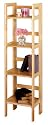 Winsome 4-Tier Folding Shelf in Beechwood bookcase