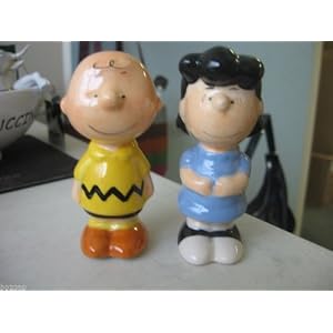 Peanuts Charlie Brown and Lucy Salt & Pepper Shakers