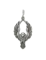 Sterling Silver Raven Pendant Charm Bird