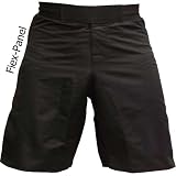 Black MMA Grappling Piranha Gear Board Shorts (Flex-Panel) Blank