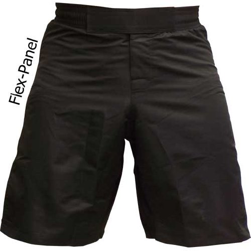 Black MMA Grappling Piranha Gear Board Shorts (Flex-Panel) Blank