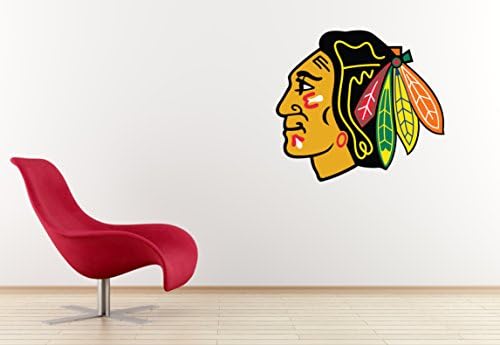 Chicago Blackhawks NHL Hockey Logo Wall Decal Sticker (Medium: 18"W x 16"H)