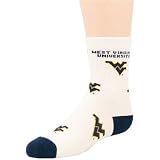 West Virginia Mountaineers White Juvenile 903 (6-8) All Over Team Logo Socks