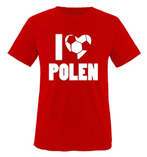 I LOVE POLEN – Kinder T-Shirt – Rot / Weiss Gr. 86-92
