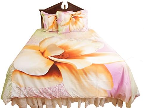 TOUCH NEW YORK 3D Bedding Set -3D Printed Nowits A Magnolia Duvet Cover Pillow Sham and Fitted Sheet -100% Cotton(Comforter not included)