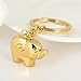 Pinksee Gold Elephant Keyring Keychain Charm Pendant Car Key Chain Gift