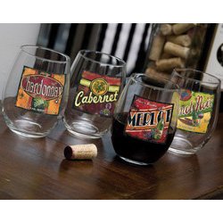 Wine About It Stemless Glasses - Set of 4