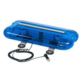 Wolo Model  3555M-B Aurora Magnetic Mount Halogen Mini Bar Warning Light - Blue
